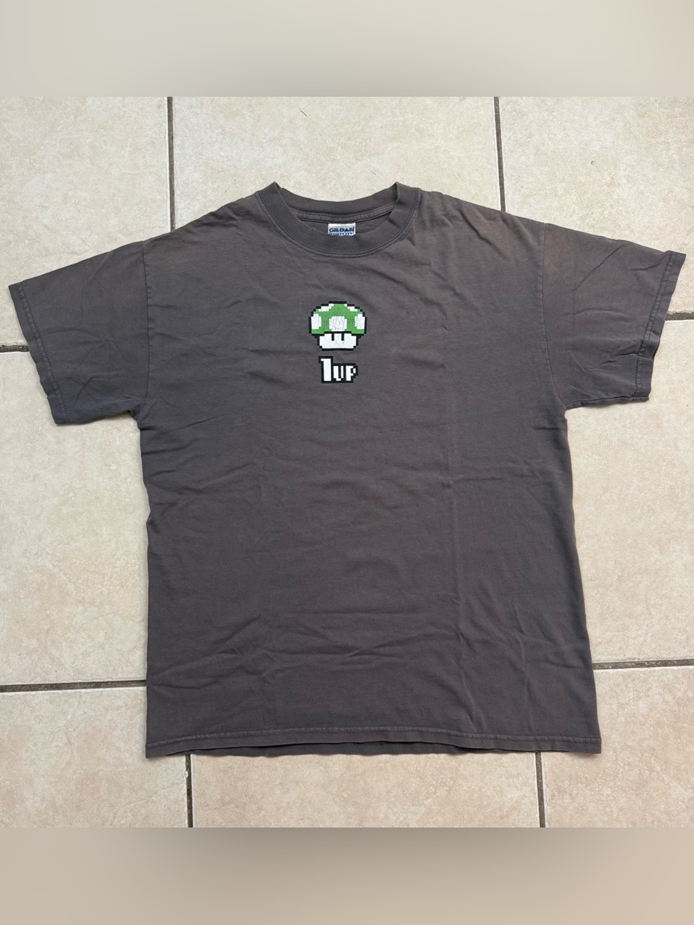 Vintage 1 UP Mushroom T-shirt Size M